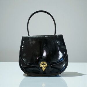 Céline Vintage Patent Leather Top Handle Bag – Black Patent Leather